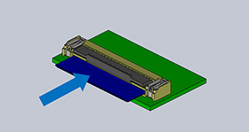 照片: FPC/FFC与基板平行接插的水平式(RA-Type)